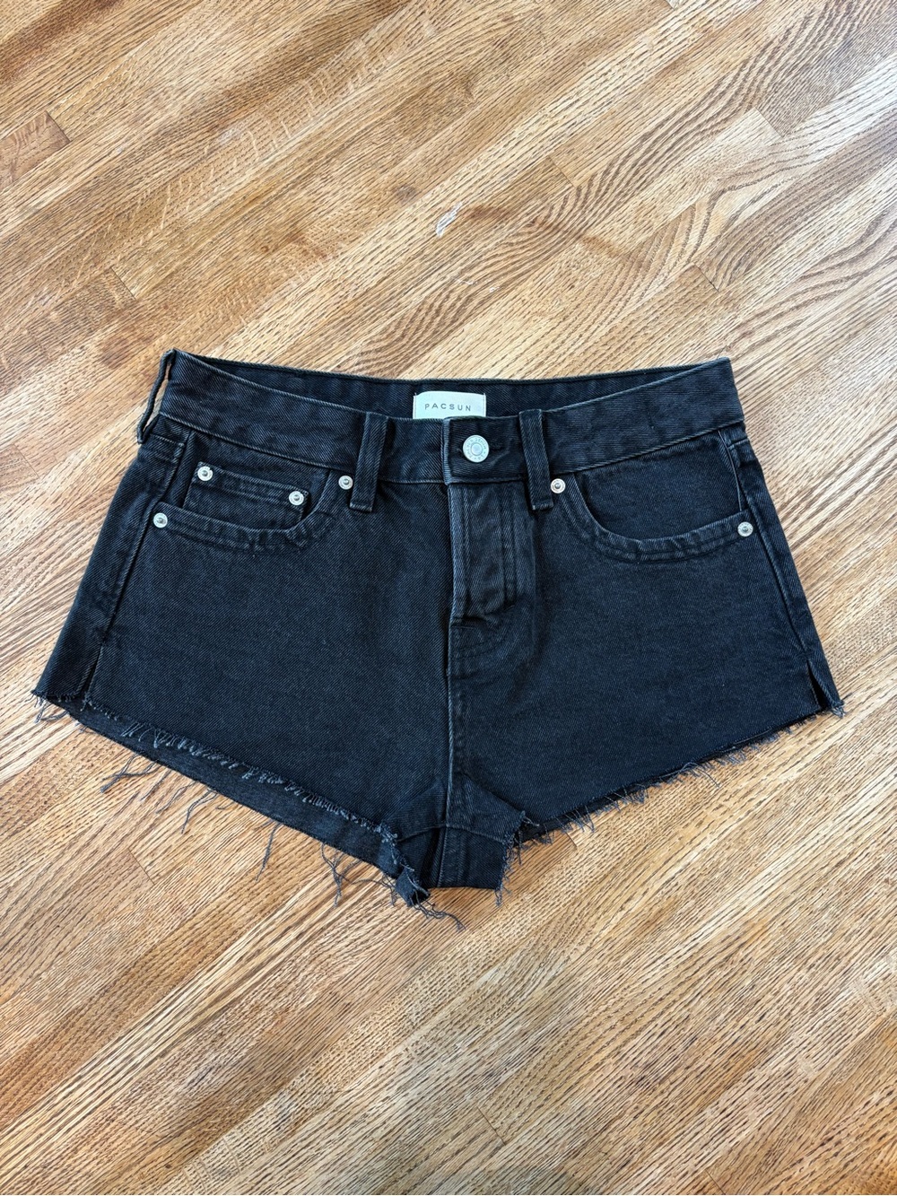 PacSun Black Jamie Micro Short Denim Cutoff Cheeky Style